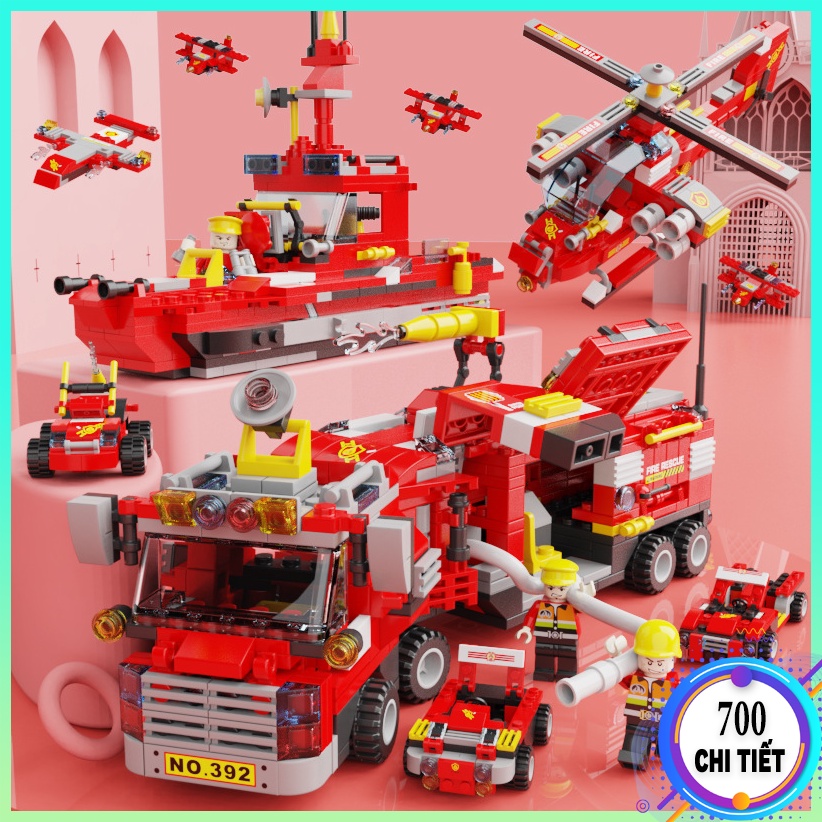 Đồ chơi lắp rắp Lego Swat Cảnh Sát Cứu Hỏa SW700 Chi Tiết Kèm xếp hình lego tàu chiến, máy bay trực thăng