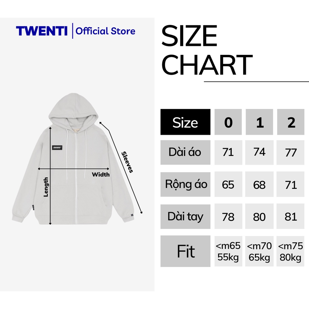 Áo Hoodie Zip TWENTI Tag Mạc Thời Trang | BigBuy360 - bigbuy360.vn
