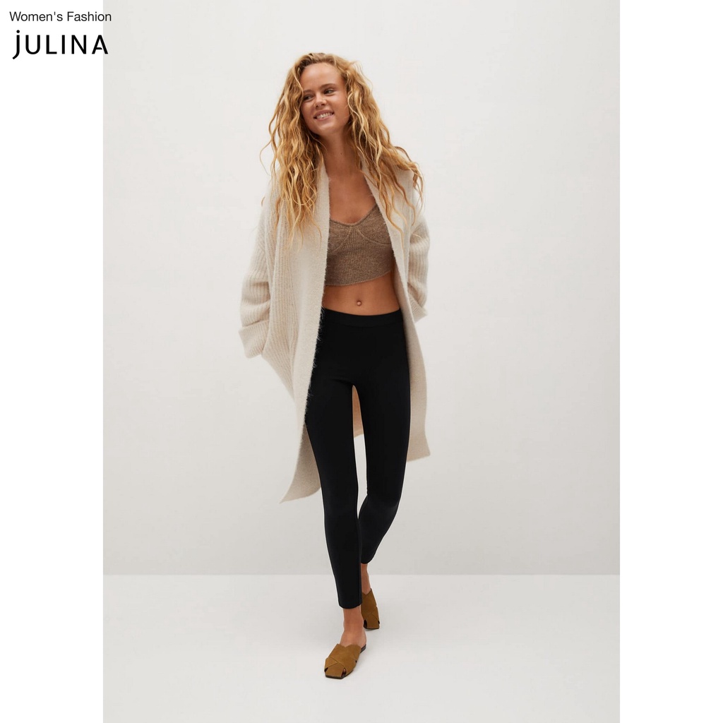 Quần legging ống bó dáng dài thun đen MNG jf825 - SIZE L