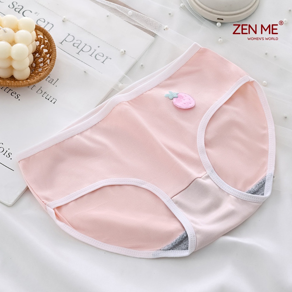 Quần Lót Nữ Zen Me Chất Liệu Cotton Mềm Mại Kháng Khuẩn Thoáng Mát Màu Pastel Dễ Thương