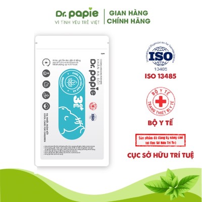 [QUÀ TẶNG KHÔNG BÁN] Gói 5 Khăn Hạ Sốt Dr Papie Thải Nhiệt Hạ Sốt Chuẩn Nhi Khoa, Ngăn Ngừa Co Giật Cho Bé