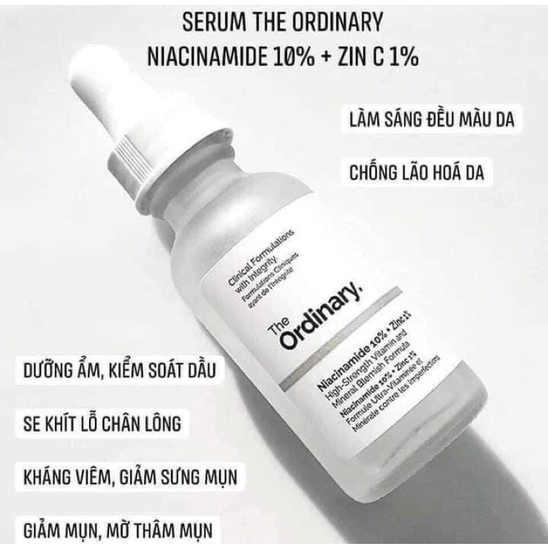 Tinh Chất Làm Sáng Da THE ORDINARY Niacinamide Zinc 30ml