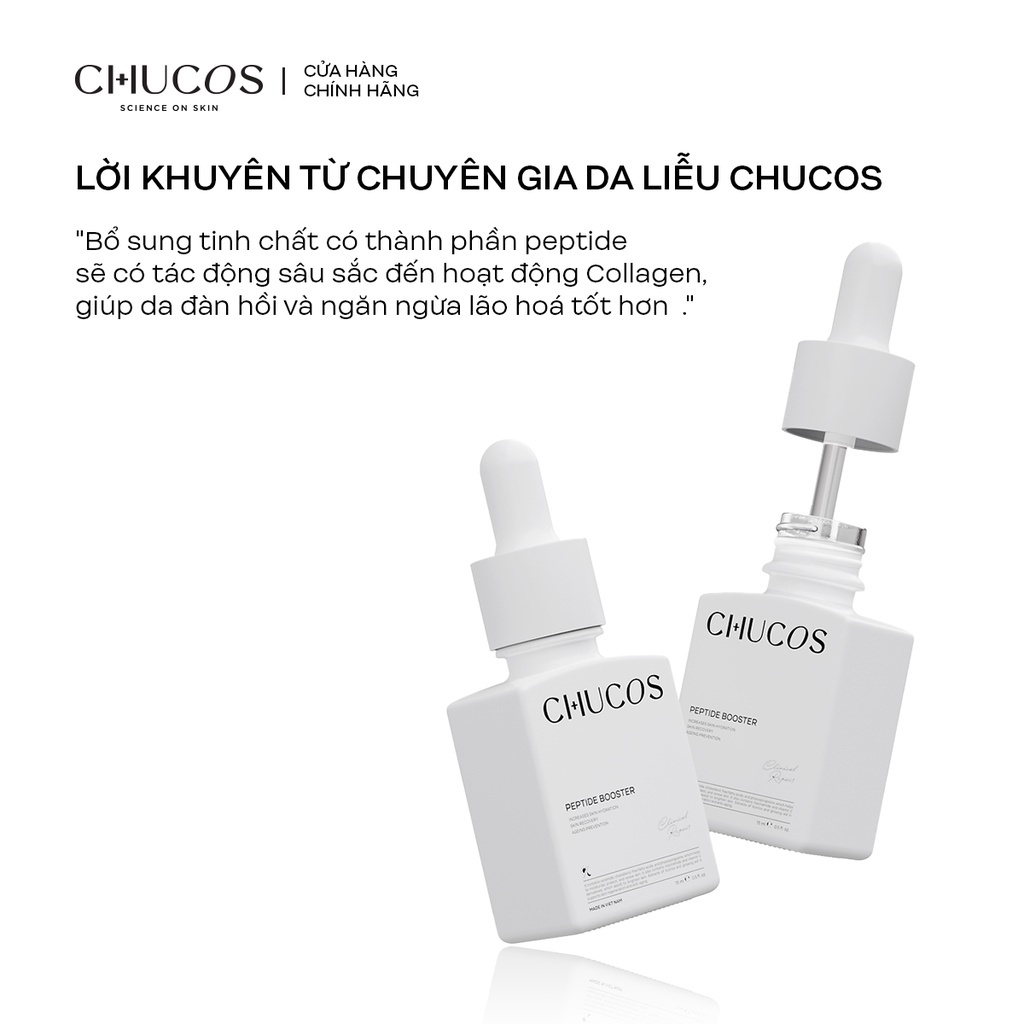 [Quà tặng] Tinh chất dưỡng da căng bóng, trẻ hoá và dưỡng ẩm da CHUCOS Peptide Booster 15ml