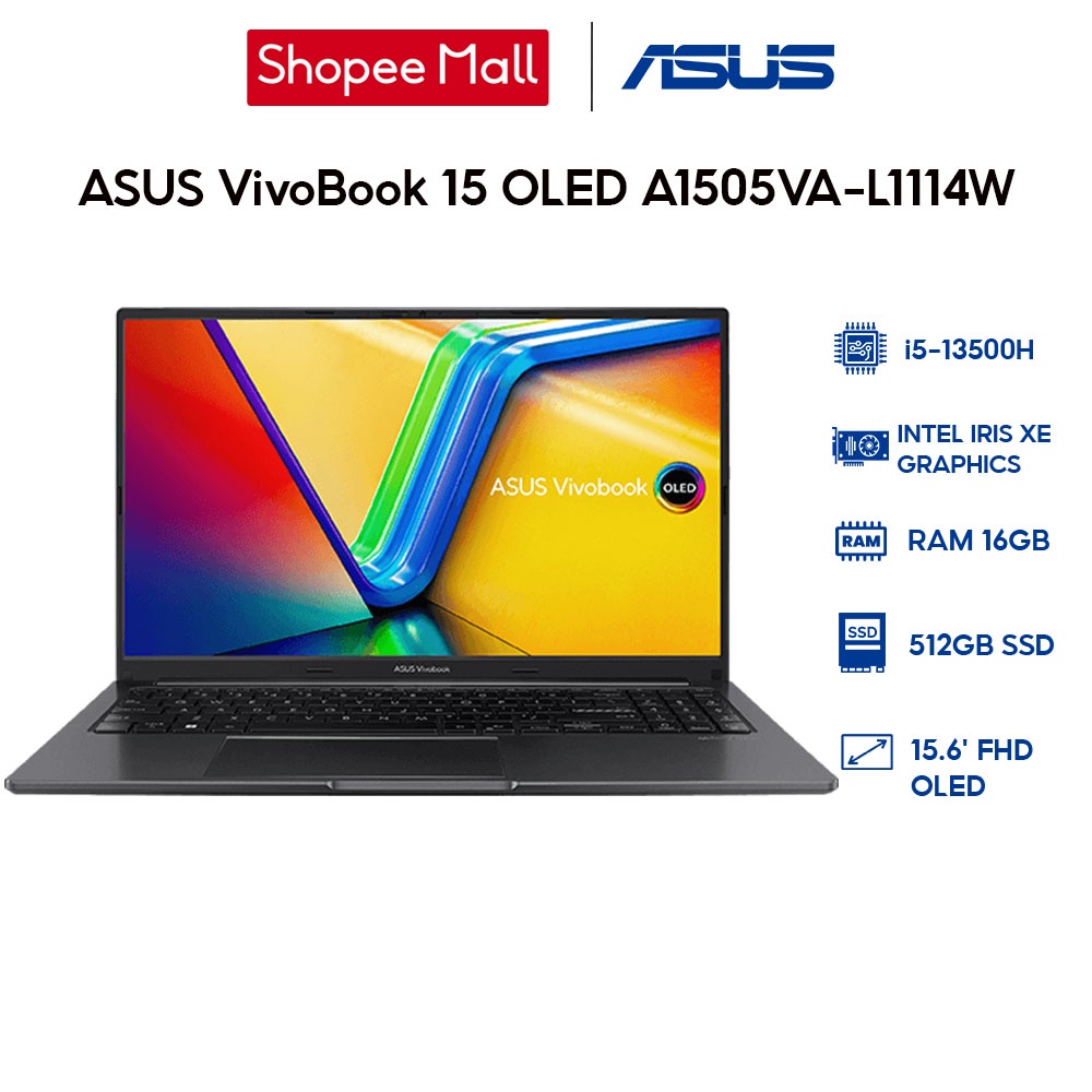 Laptop ASUS VivoBook 15 OLED A1505VA-L1114W i5-13500H | 16GB | 512GB | 15.6' FHD OLED | BigBuy360 - bigbuy360.vn