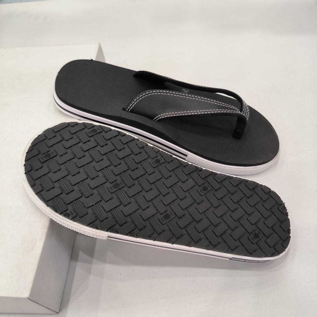 Dép kẹp Sneaker Buzz đen qua da chính hãng 1SB0028