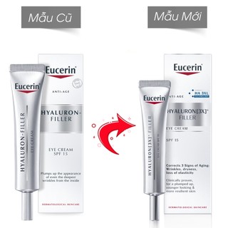 Kem Dưỡng Giảm Nhăn  Ngăn Ngừa Lão Hóa Vùng Mắt Eucerin Hyaluron Filler Eye Treatment 15Ml