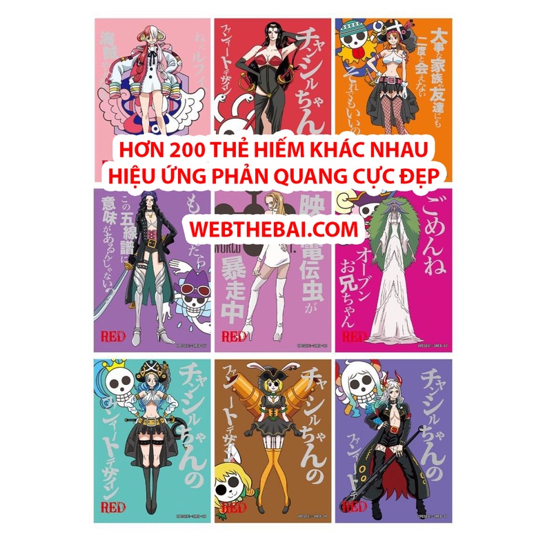 🌟CHÍNH HÃNG🌟 Thẻ Bài Nhân Phẩm One Piece Đảo Hải Tặc Bộ Sưu Tập Film RED