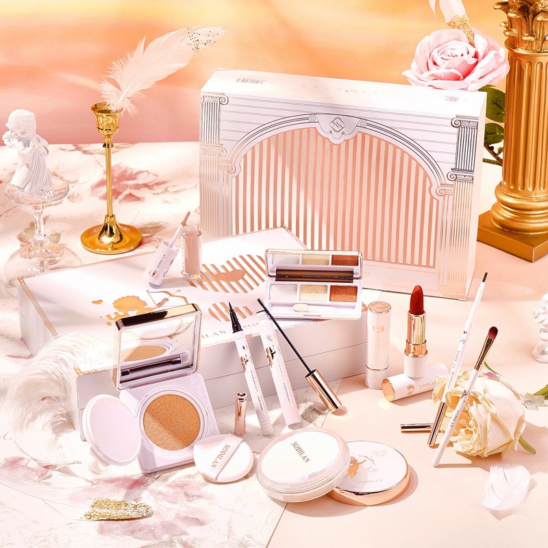 Set trang điểm 10 món thiên thần SODILAN kèm túi xách