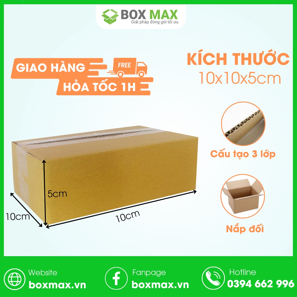 BM - 20 Hộp carton 10x10x5 cm đóng gói hàng kích thước nhỏ