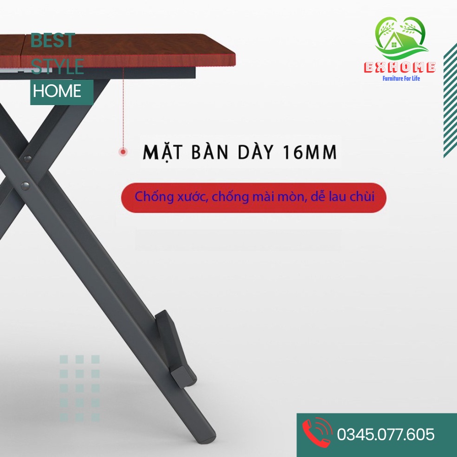 Combo bộ bàn ghế ăn cơm gấp gọn- bộ bàn ghế cafe - phòng khách đa năng gồm 2 ,4 , hoặc 6 ghế kích thước 120x60x74cm | BigBuy360 - bigbuy360.vn