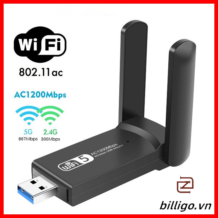 【COD】[Mã BILLB39 giảm 5% đơn] USB WiFi + BLUETOOTH 600Mbps 1200Mbps 5G , đầu thu wifi cho pc laptop card mạng wifi bluetooth | BigBuy360 - bigbuy360.vn