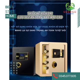 Két Sắt Điện Tử Bảo Mật Cực Cao- Két mini khoá Vân Tay - Khóa Số , Mật Khẩu 3 Lớp, Cháy,Chống Trộm An Toàn Cho GĐ,VP