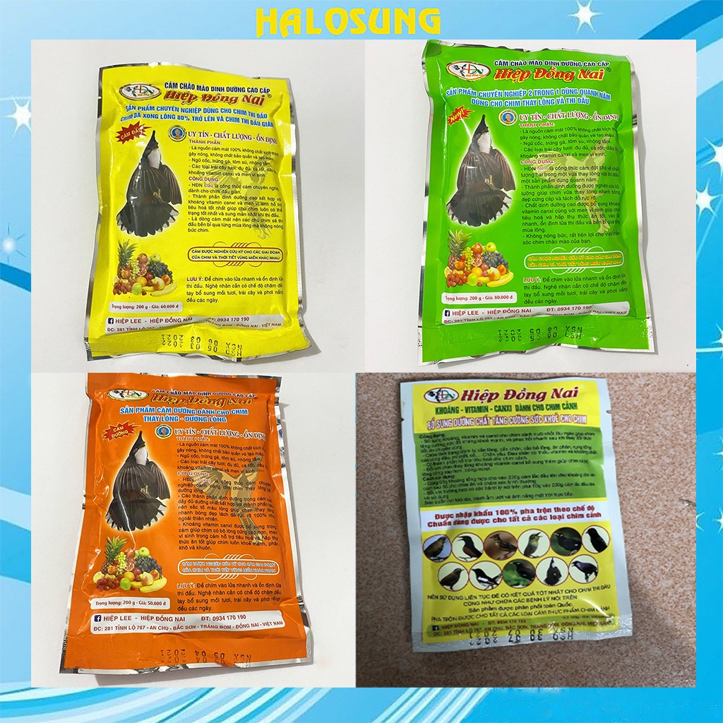 Cám chim Hiệp Đồng Nai Dưỡng Lông,Đấu,New,Khoáng cám ăn thức ăn cho chim cao cấp CC17