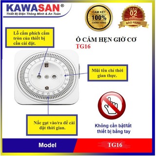 Ổ cắm hẹn giờ cơ tg16