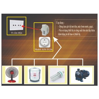 Ổ cắm hẹn giờ cơ TG16 kawasan bảo hành 24 tháng (có xuất VAT)