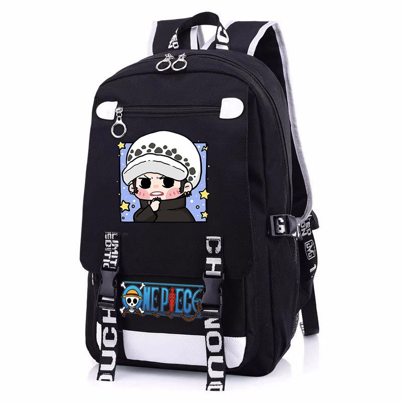 Balo nam nữ in hình ONE PIECE Đảo Hải Tặc ver Vuông anime cặp sách đi học tiện lợi thời trang