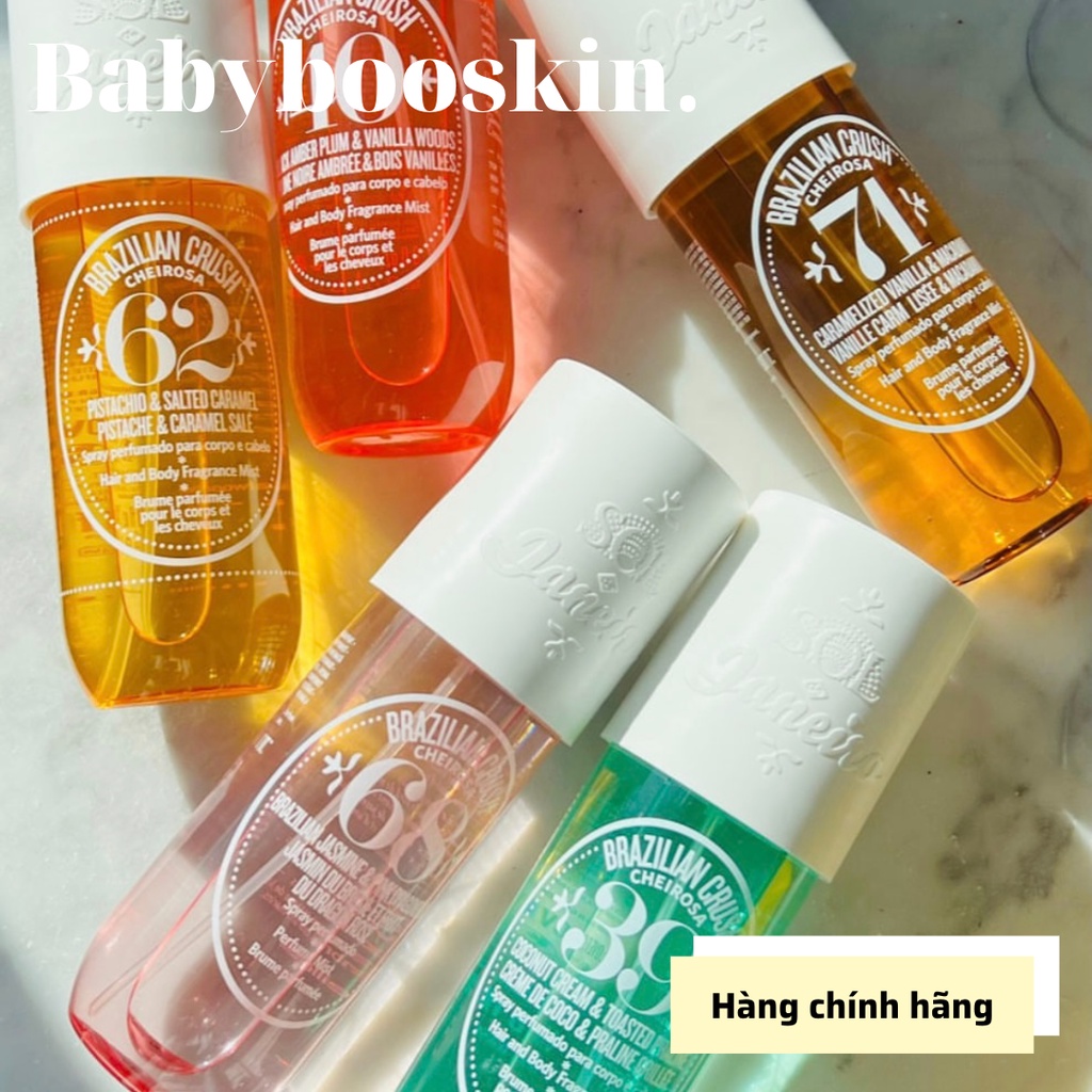 Xịt thơm tóc và cơ thể Sol de Janeiro Brazilian Crush Cheirosa Perfume Mist 90ml