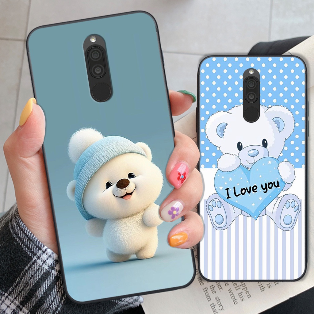 Ốp Xiaomi Redmi 8 in hình gấu cute dễ thương siêu xinh đáng yêu