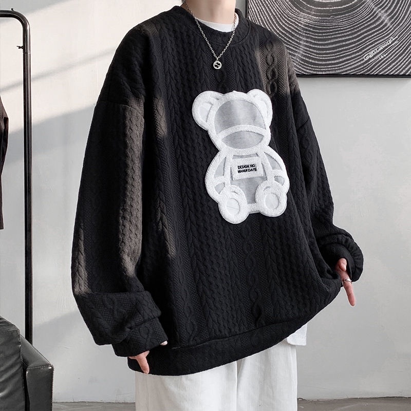 Áo Nam Nữ, Áo Gấu Hình Nổi Vintage Nam Nữ Unisex
