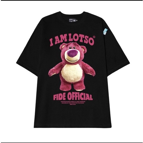 Áo Thun I AM LOTSO Form Rộng Unisex 100% Cotton , Áo Phông Nam Nữ Hoạ Tiết Chú Gấu nam nữ