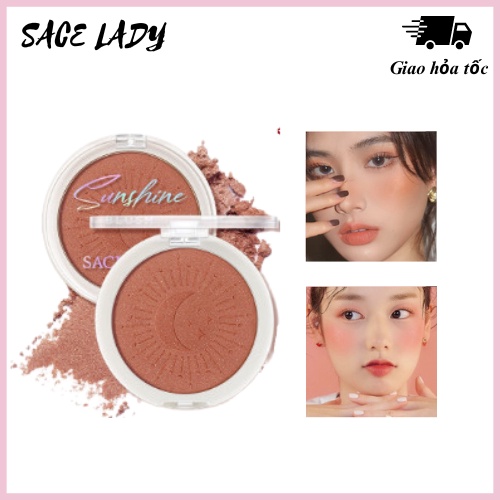 Phấn má SACE LADY sắc tố cao 3 màu tùy chọn trang điểm tự nhiên 6g