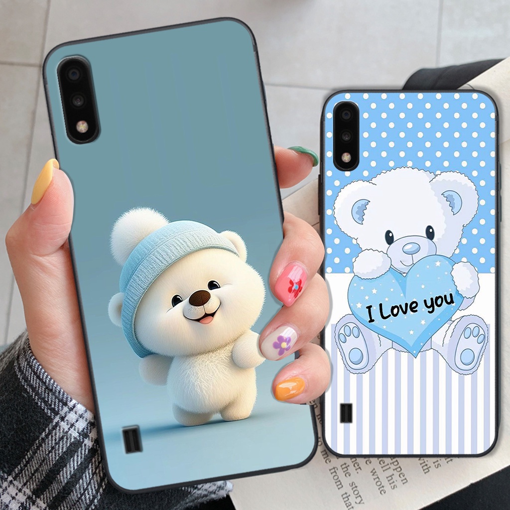 Ốp Samsung A01 / A02 in hình gấu cute dễ thương siêu xinh đáng yêu