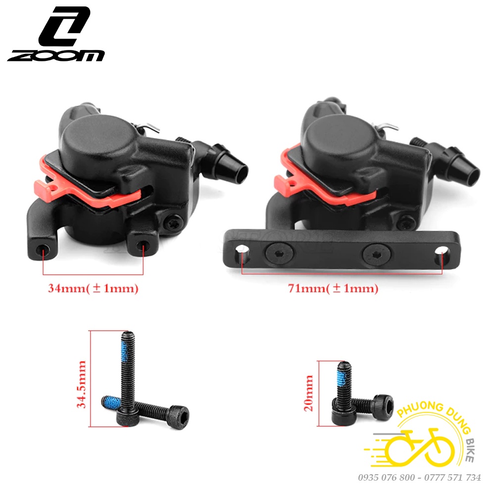 Bộ Cụm phanh thắng đĩa cho xe đạp Road ZOOM R-200