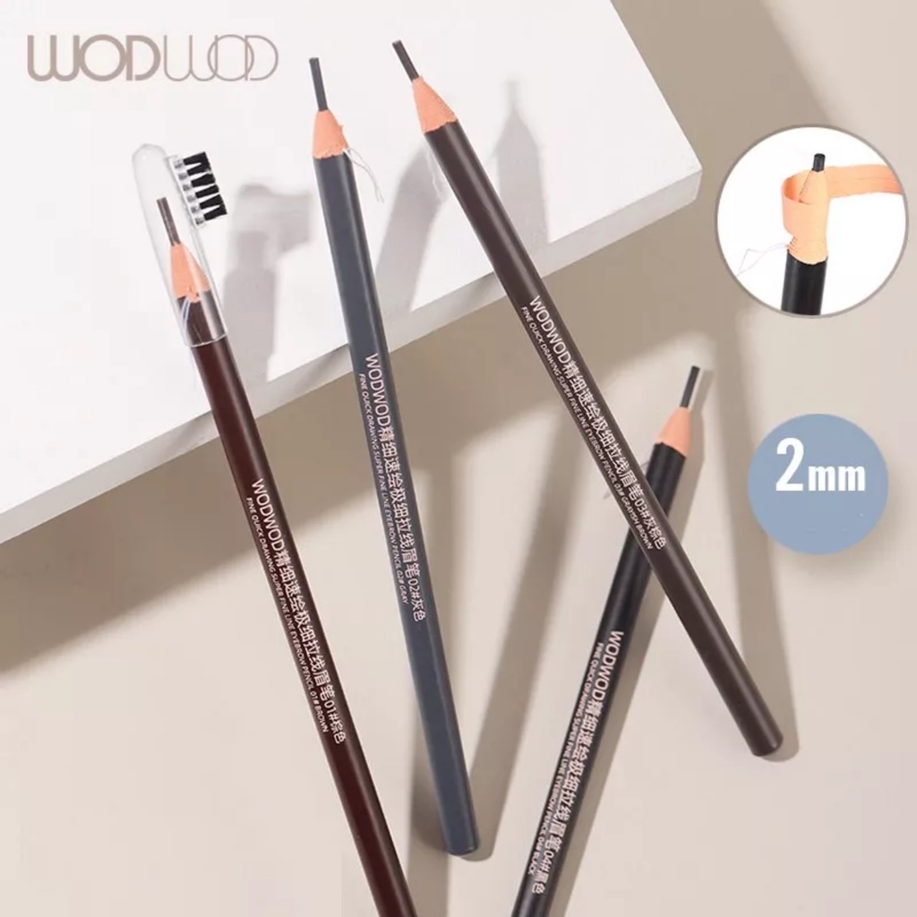 Chì xé kẻ mày WODWOD cứng phẩy sợi Eyebrow Pencil sắc nét chuyên dùng cho Makeup trang điểm | BigBuy360 - bigbuy360.vn