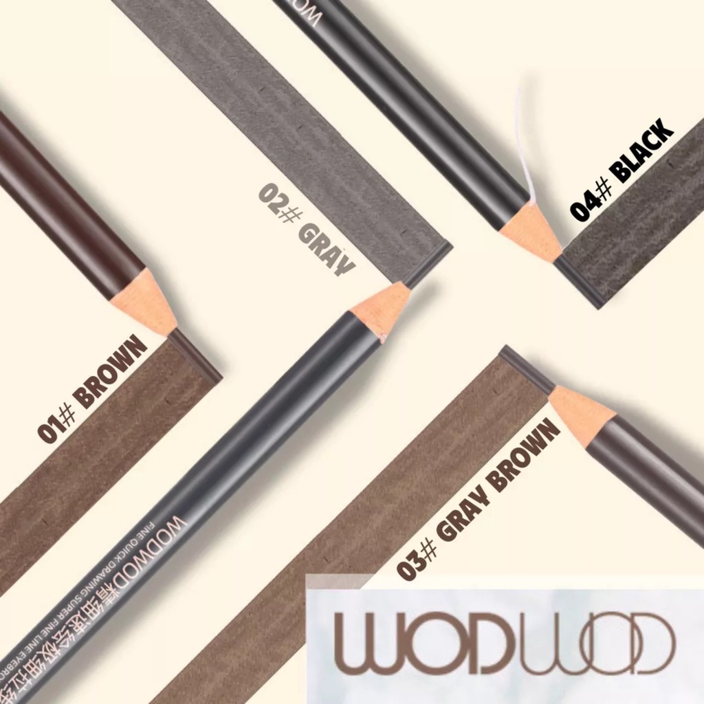 Chì xé kẻ mày WODWOD cứng phẩy sợi Eyebrow Pencil sắc nét chuyên dùng cho Makeup trang điểm | BigBuy360 - bigbuy360.vn