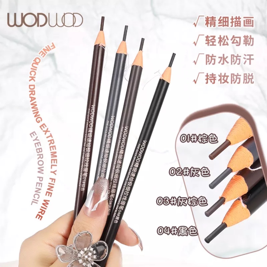 Chì xé kẻ mày WODWOD cứng phẩy sợi Eyebrow Pencil sắc nét chuyên dùng cho Makeup trang điểm | BigBuy360 - bigbuy360.vn