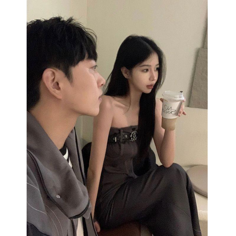 Đầm Ống Lửng Ôm Dáng Thời Trang Mùa Hè Hàn Quốc Gợi Cảm Cá Tính Phong Cách Mới Cho Nữ