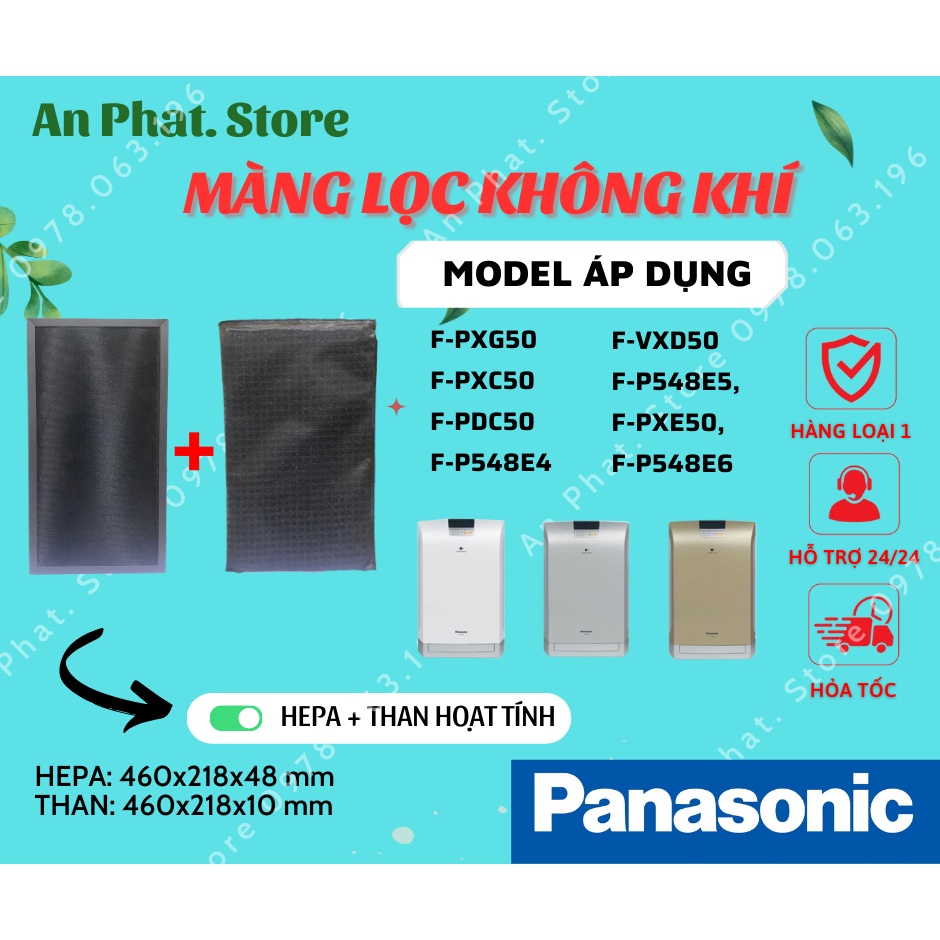 (LOẠI 1) Màng lọc dành cho máy PANASONIC có model: F-PXG50, F-PXC50,F-PDC50, F-P548E4, F-VXD50, F-P548E5, F-PXE50,......