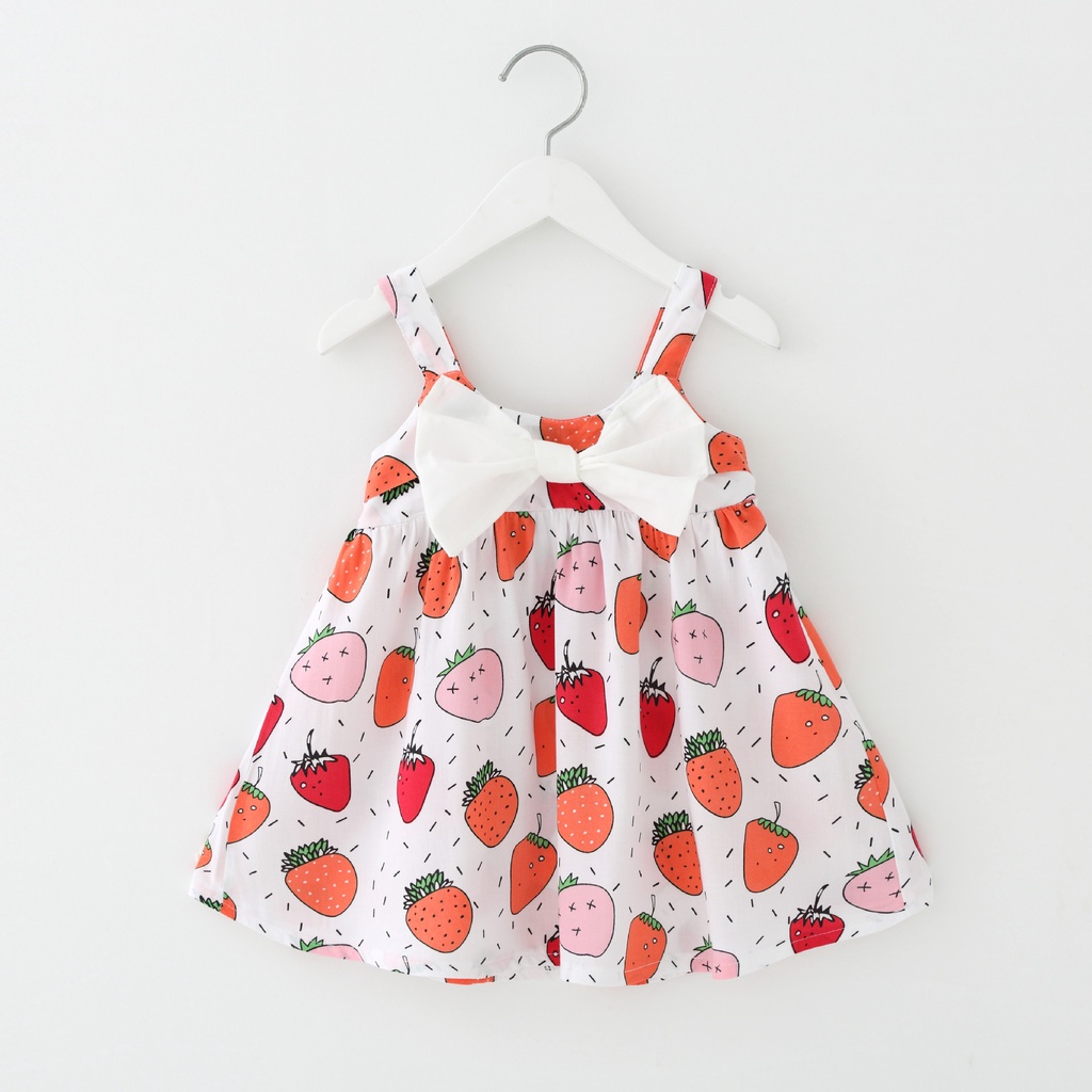 Váy hai dây cho bé gái/Đầm bé gái họa tiết xinh xắn dễ thương cho bé 1-5 tuổi, dáng đẹp