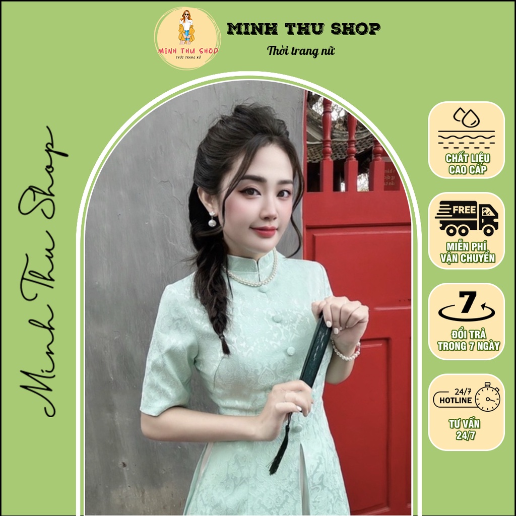 Đồ Lam Đi Chùa Minh Thu Shop 1981 - Bộ Đi Lễ Chùa Lụa Cao Cấp Chất Mềm Mịn Mặc Cực Thoải Mái Duyên Dáng