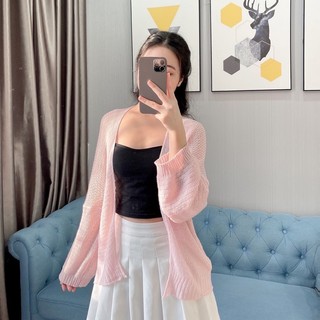 Áo Cadigan Len Mỏng Hottrend Phong Cách Hàn Quốc (Cadigan len lông thỏ)