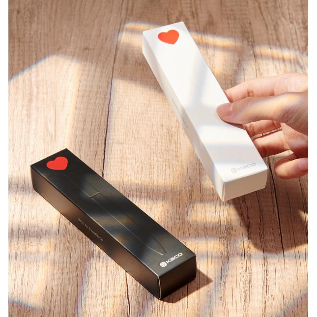 Bút bi gel xoay Kaco Love kèm 2 ruột mực đen ngòi 0,5mm
