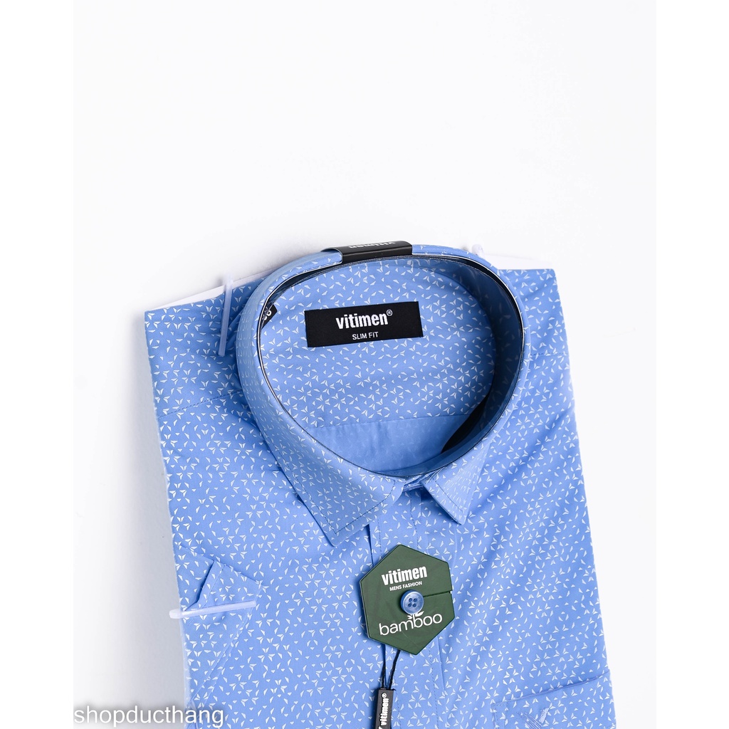 Áo sơ mi nam Vitimen ngắn tay form Slim fit