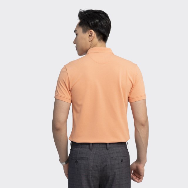 Áo polo nam ngắn tay họa tiết độc đáo thương hiệu INSIDEMEN phom Slim Fit trắng đen cam chất liệu cao cấp IPS006S3