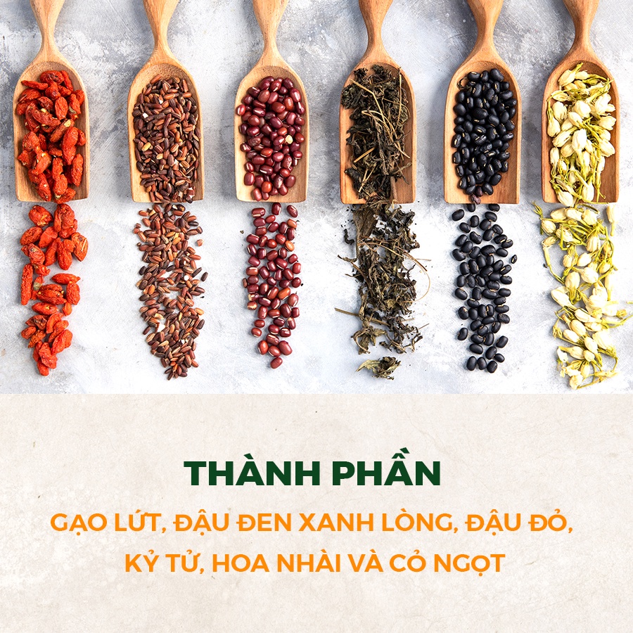 Combo 2 HỘP Trà Gạo lứt Quê Viêt