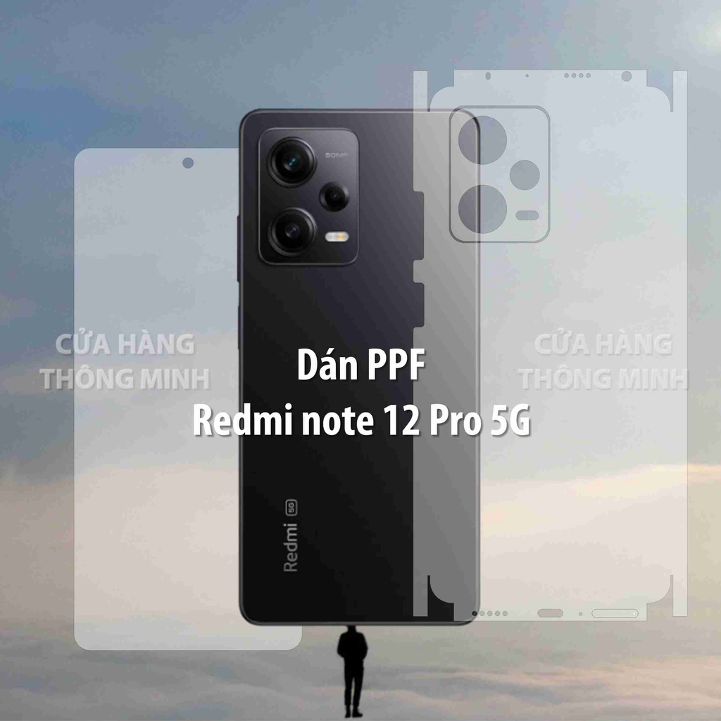 Tấm dán Xiaomi Redmi Note 12 Pro 5G dán PPF mặt trước/dán mặt sau/dán màn hình/dán mặt lưng Full viền chuẩn