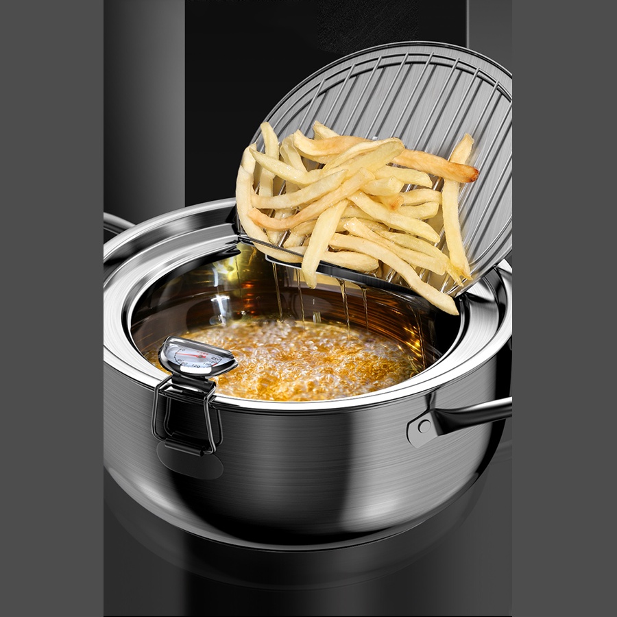 Nồi chiên nhúng đa năng bằng inox KACHEEG cao cấp