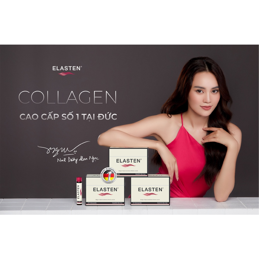 Collagen nước, Collagen Elasten Giúp Da Căng Mịn, Chống Lão Hóa, Tóc Chắc Khỏe, 28 ống x 25ml