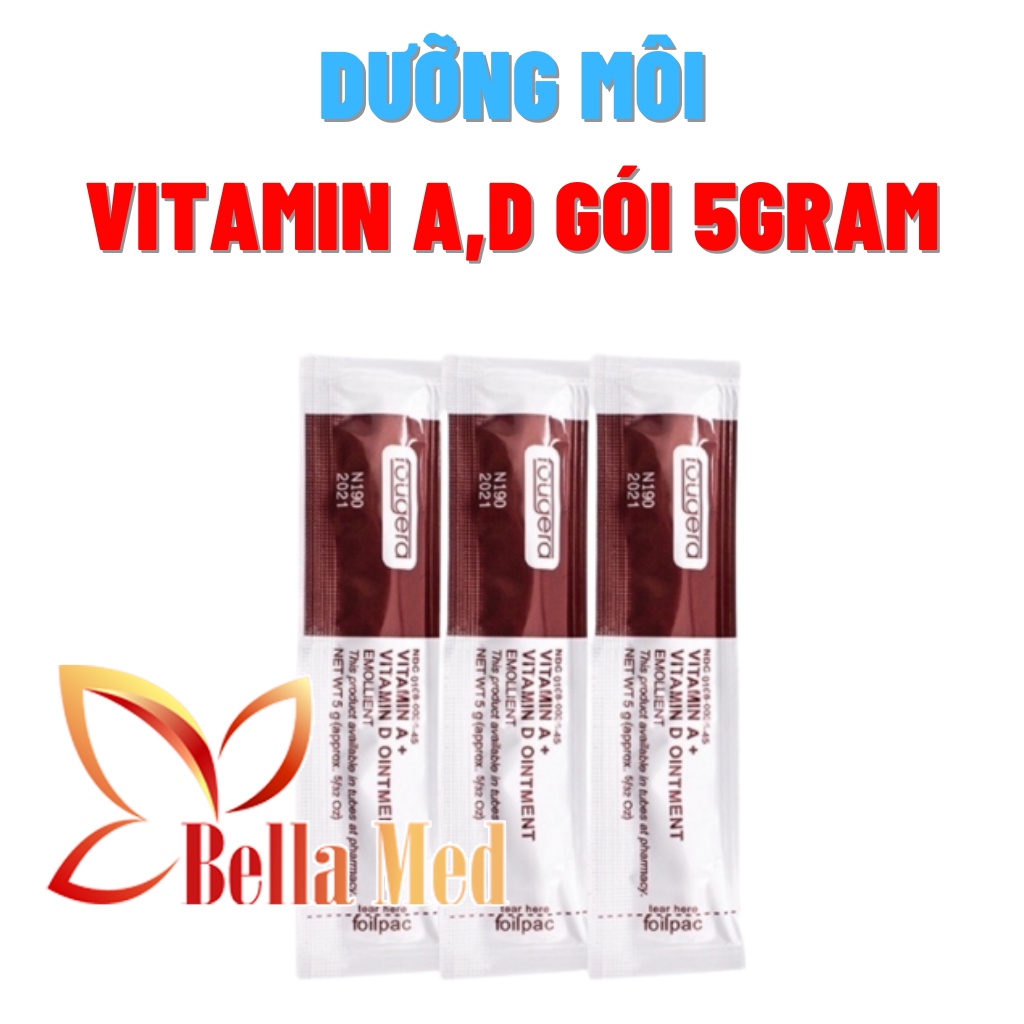 Dưỡng Môi Gói Vitamin AD, gói dưỡng mày môi sau xăm, giúp dưỡng mềm và tái tạo da sau xăm hàng chất lượng
