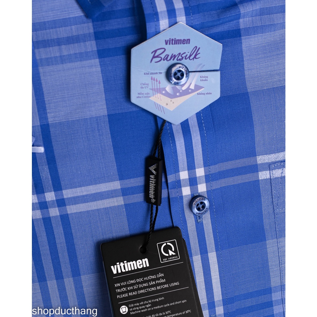 Áo sơ mi nam Vitimen ngắn tay form Slim fit