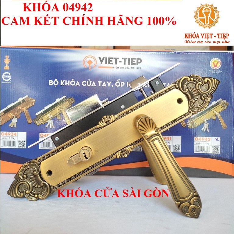 - KHÓA TAY GẠT VIỆT TIỆP 04942 KHÓA CỬA ĐI
