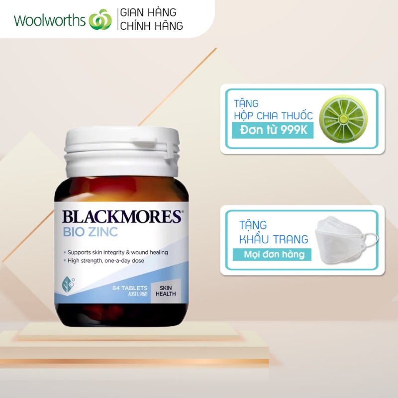 Viên bổ sung kẽm Bio Zinc Blackmores Úc tăng cường sinh lực đàn ông 84 viên của Úc
