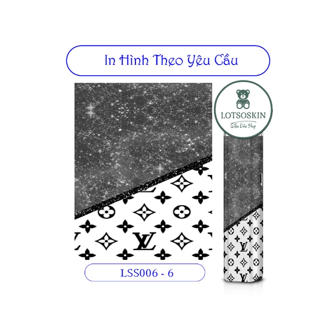 Miếng dán skin mẫu LV nhiều màu Kim tuyến cho Xlim V1 v2 Pro / Favostix / Feelin / Riil / Avo ,... in hình theo yêu cầu