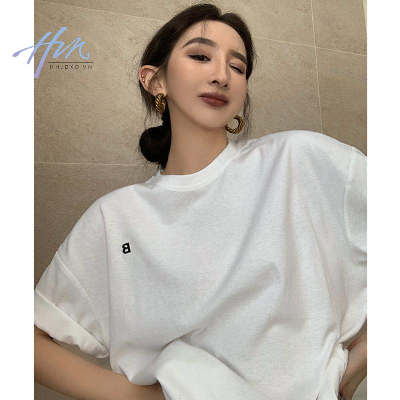Áo Thun Cotton Ngắn Tay oversize Thời Trang Mùa Hè 2023 Dành Cho Nữ
