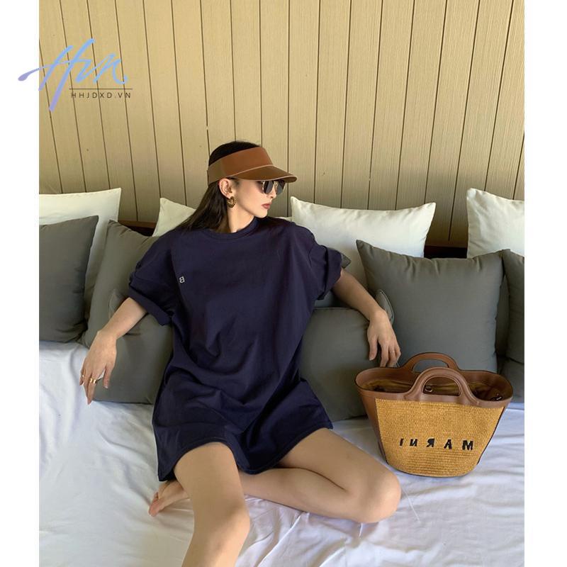 Áo Thun Cotton Ngắn Tay oversize Thời Trang Mùa Hè 2023 Dành Cho Nữ