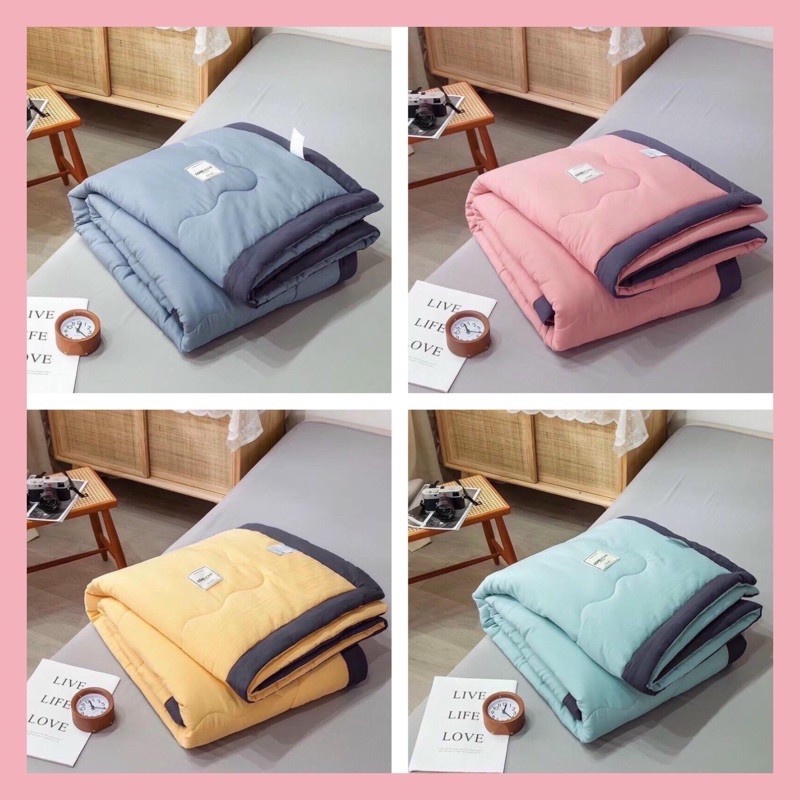 Chăn Hè , Chăn Mùa Hè Zaza Home Cotton 100% Siêu Mềm Thoáng Mát Thích Hợp Cho Mùa Hè 2Mx2M3